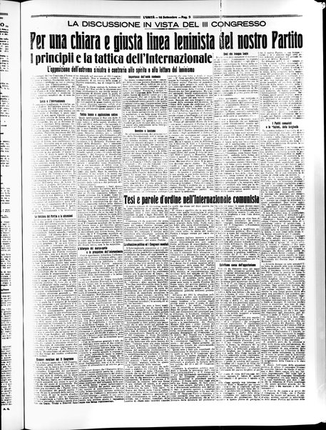 L'Unità : quotidiano degli operai e dei contadini